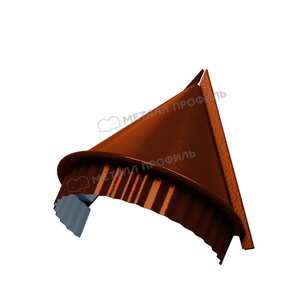 Заглушка конька круглого конусная (AGNETA-03-Copper\Copper-0.5) ― заказать в Компании Металл Профиль недорого.
